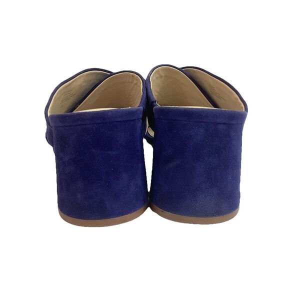 Vince Camuto VV-Sessa - Women's Sz 11(M) Royal Blue Suede Slip-On -Block 3" Heel - Picture 3 of 9